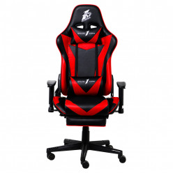 Gaming Chair 1STPLAYER FK3 Black&Red, PVC learher, Hidden leisure footrest, Lumbar cushion with a 2-point massage, USB interface, switch control, Molded foam, Reinforced steel frame, 2D armrest, 4 class Gaslift, 60mm Nylon caster, Angle Adjuster:90°-170°,